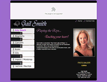 Tablet Screenshot of gailsmithpianist.com